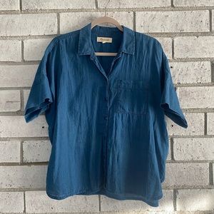 Madewell Denim Daily Shirt, Bright Indigo, Size M